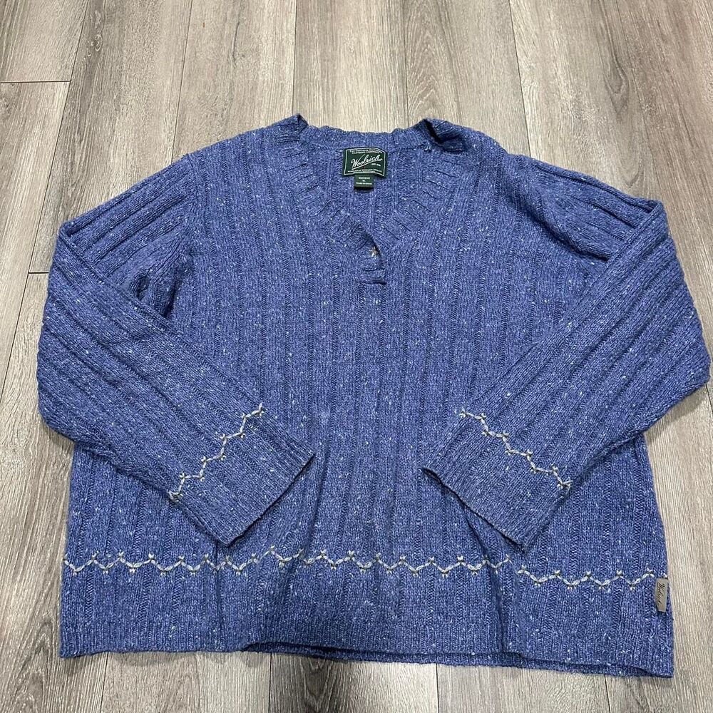 Woolrich Women's Blue and Navy Jumper